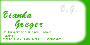 bianka greger business card